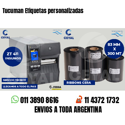 Tucuman Etiquetas personalizadas