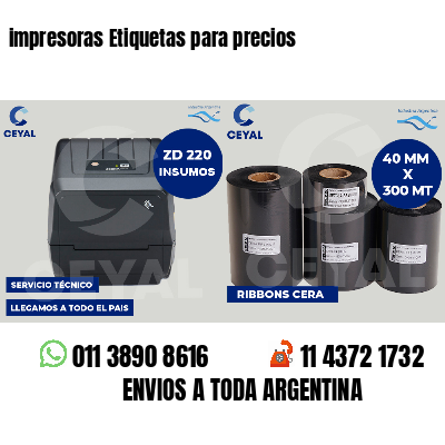 impresoras Etiquetas para precios