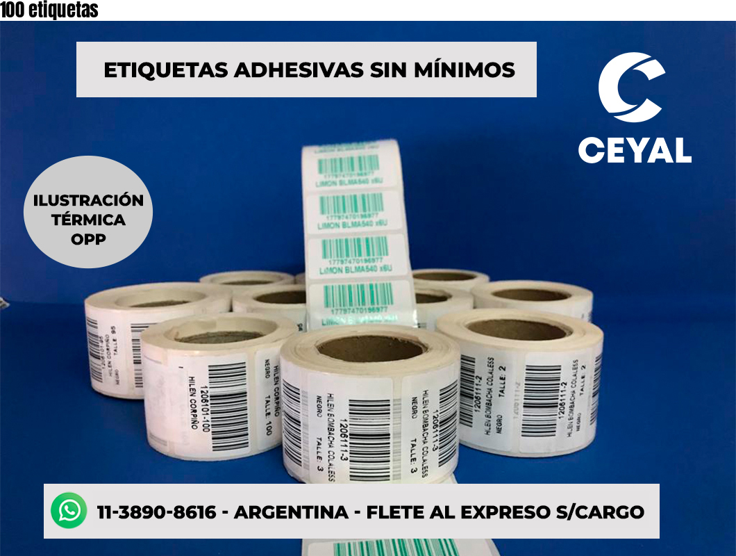 100 etiquetas