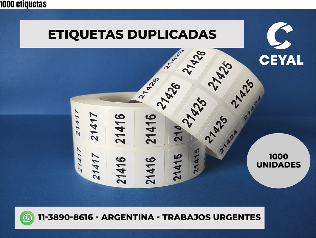 1000 etiquetas