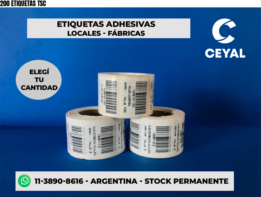 200 ETIQUETAS TSC