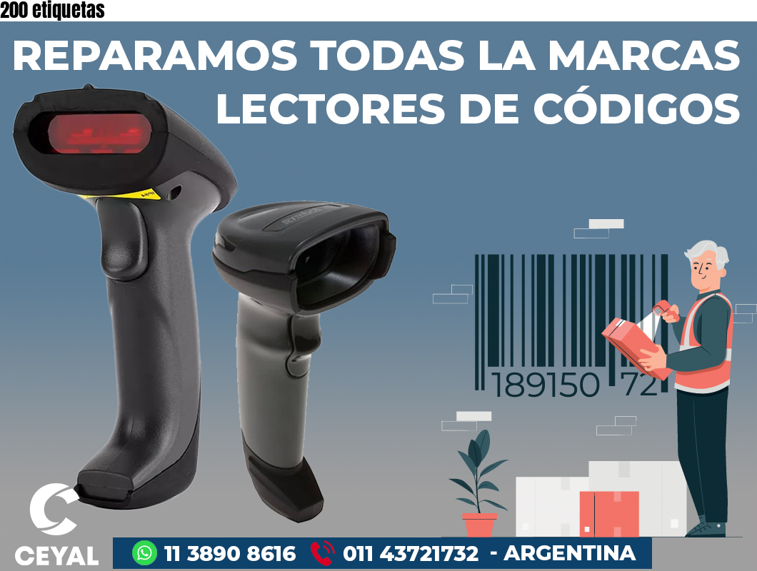 200 etiquetas