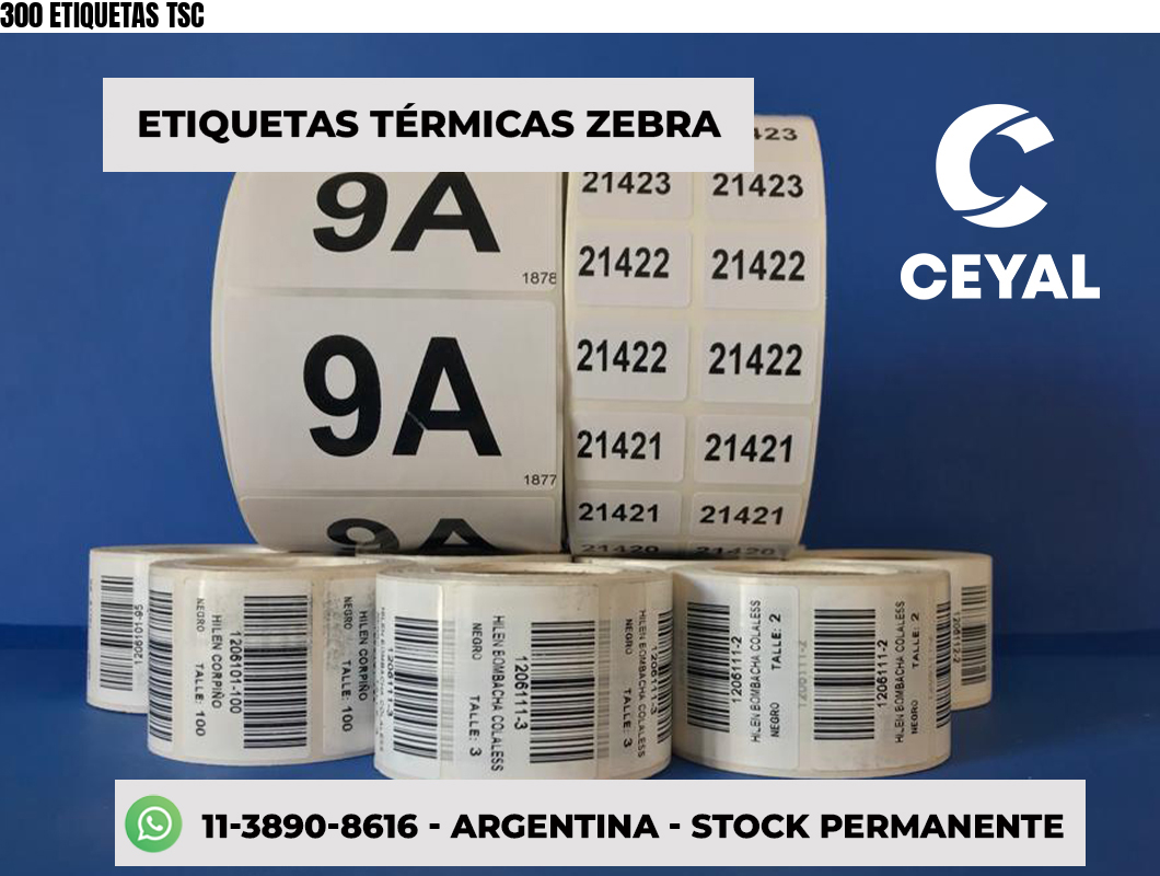 300 ETIQUETAS TSC