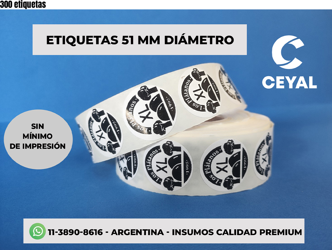 300 etiquetas