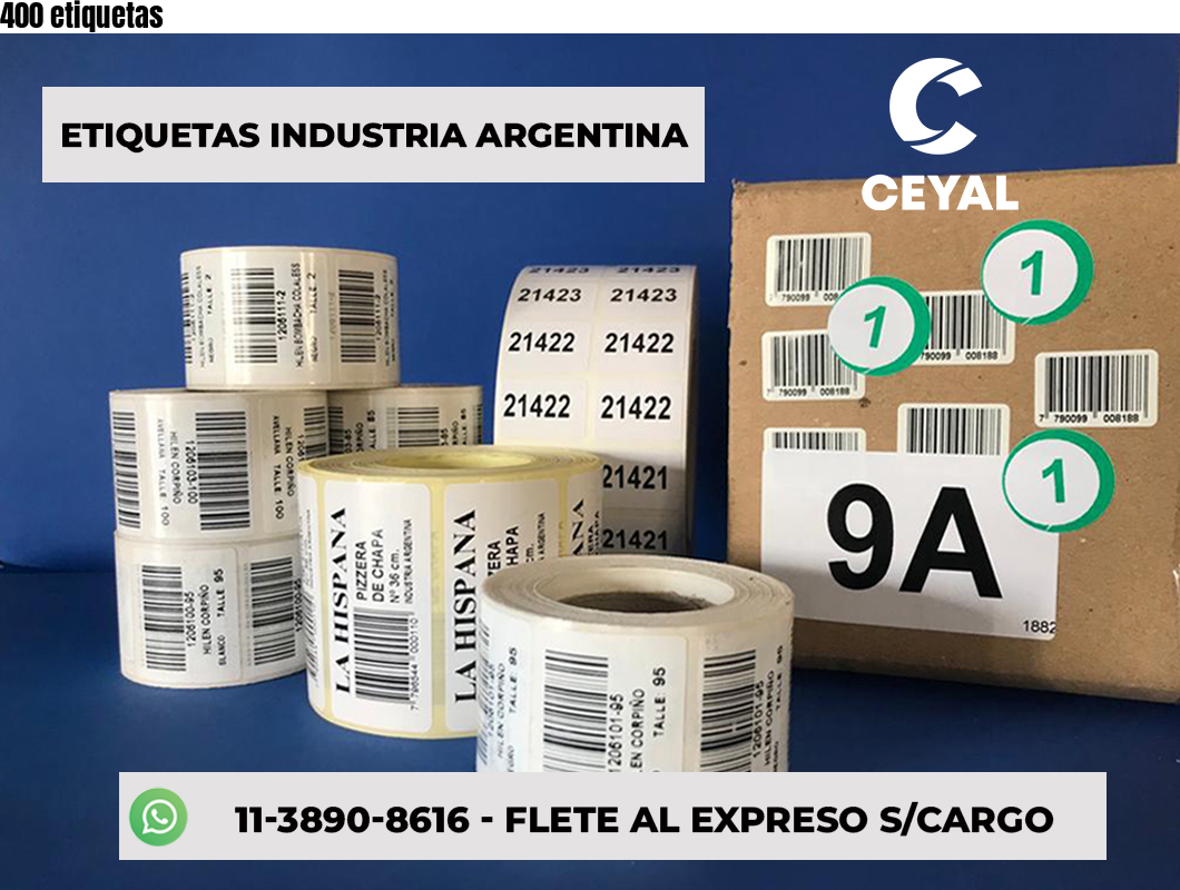 400 etiquetas