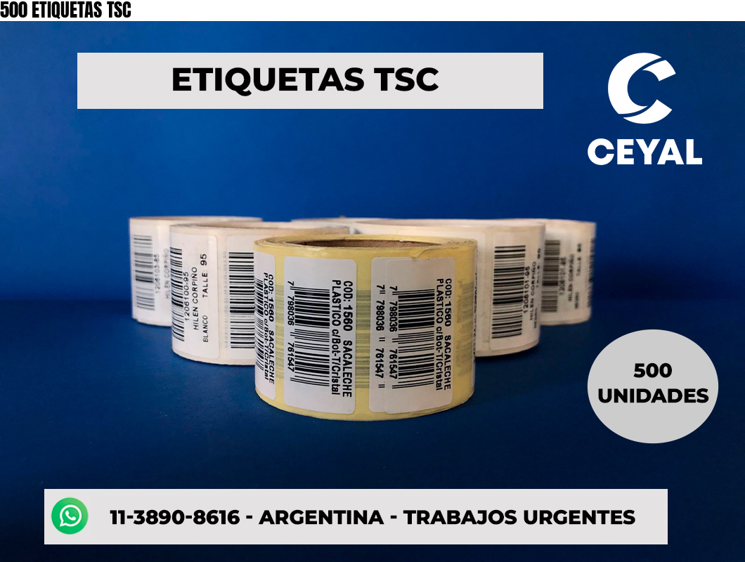500 ETIQUETAS TSC