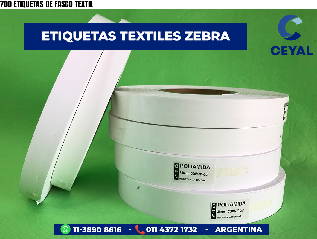 700 ETIQUETAS DE FASCO TEXTIL