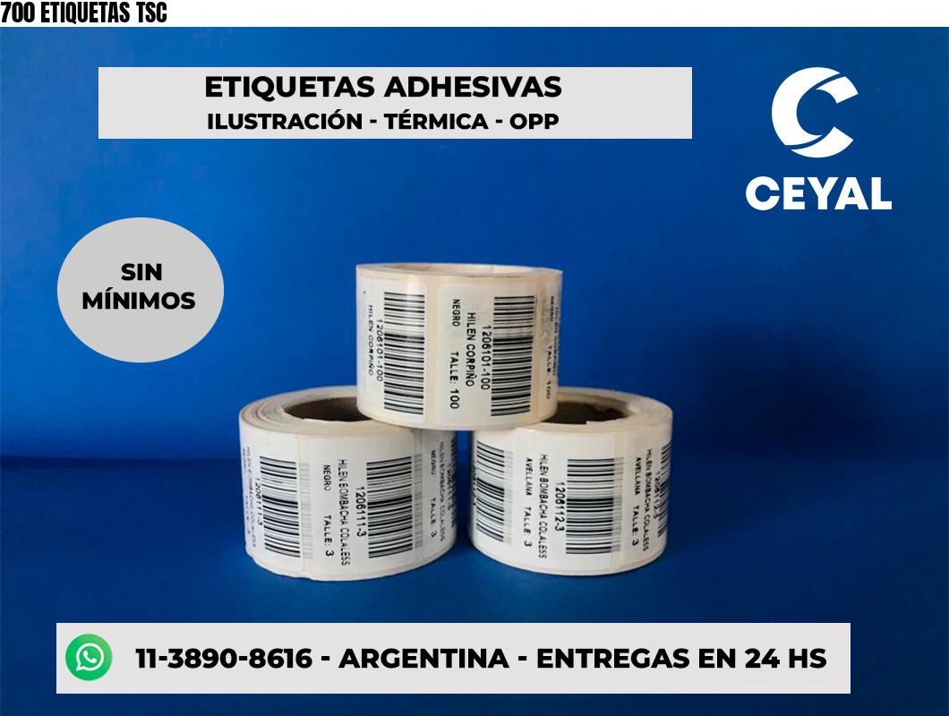 700 ETIQUETAS TSC