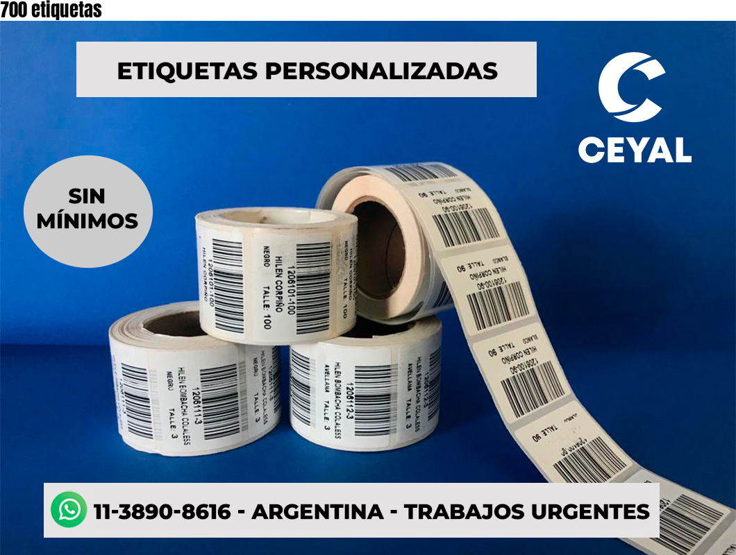 700 etiquetas