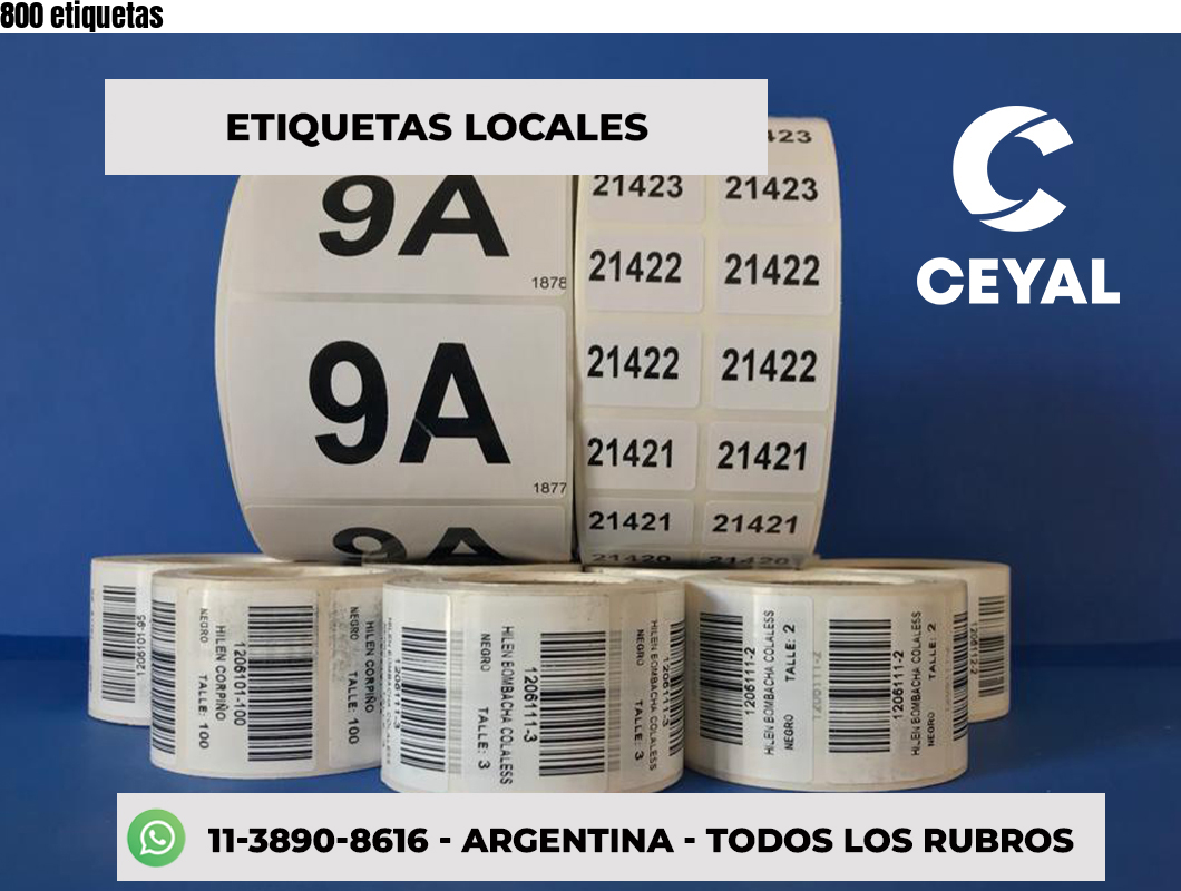 800 etiquetas