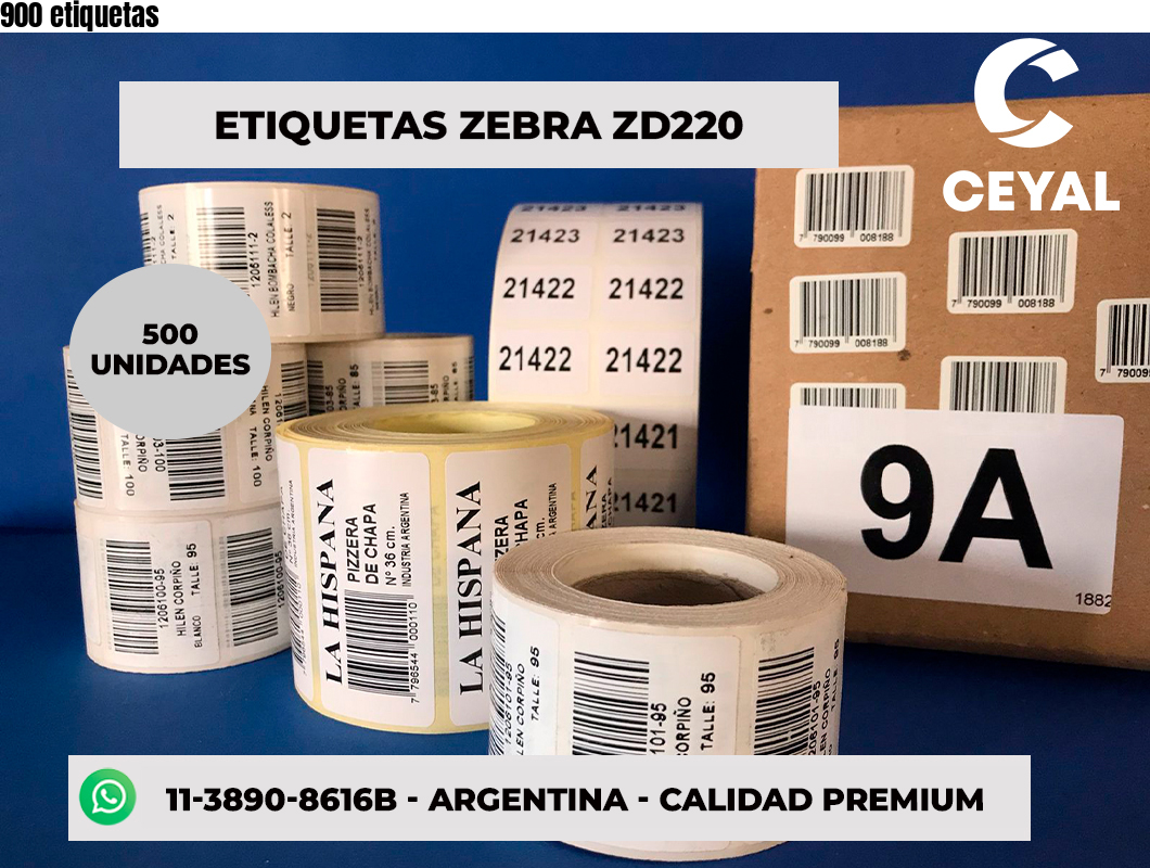900 etiquetas