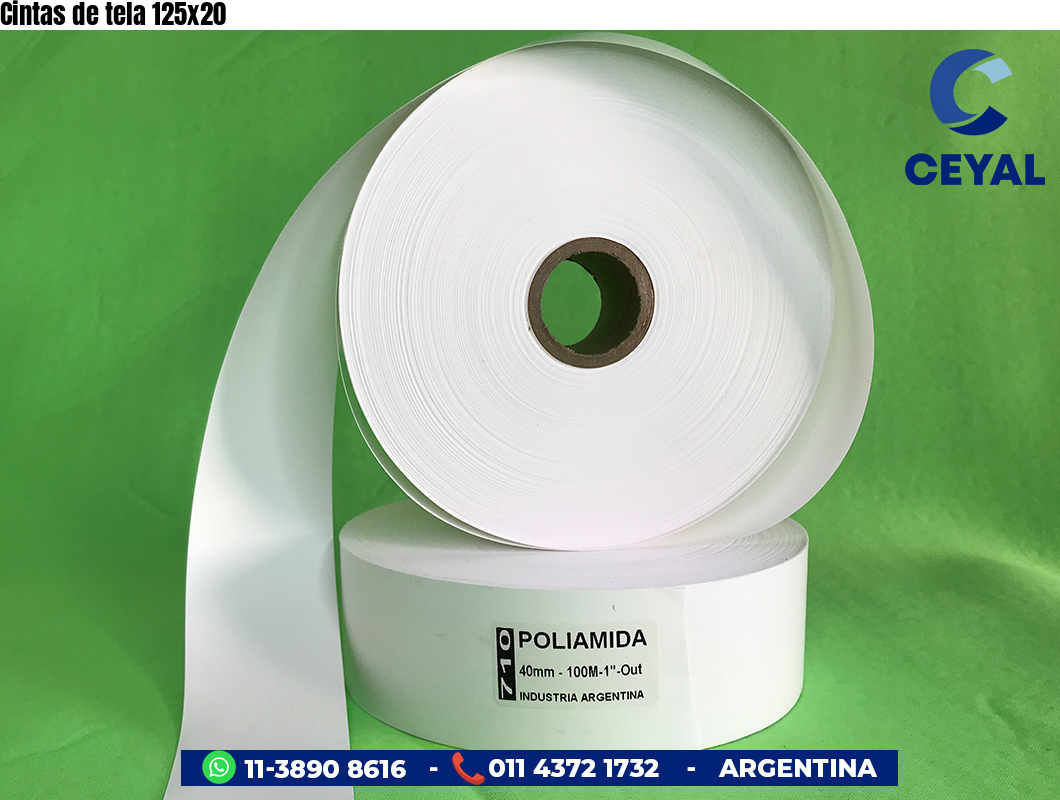 Cintas de tela 125×20