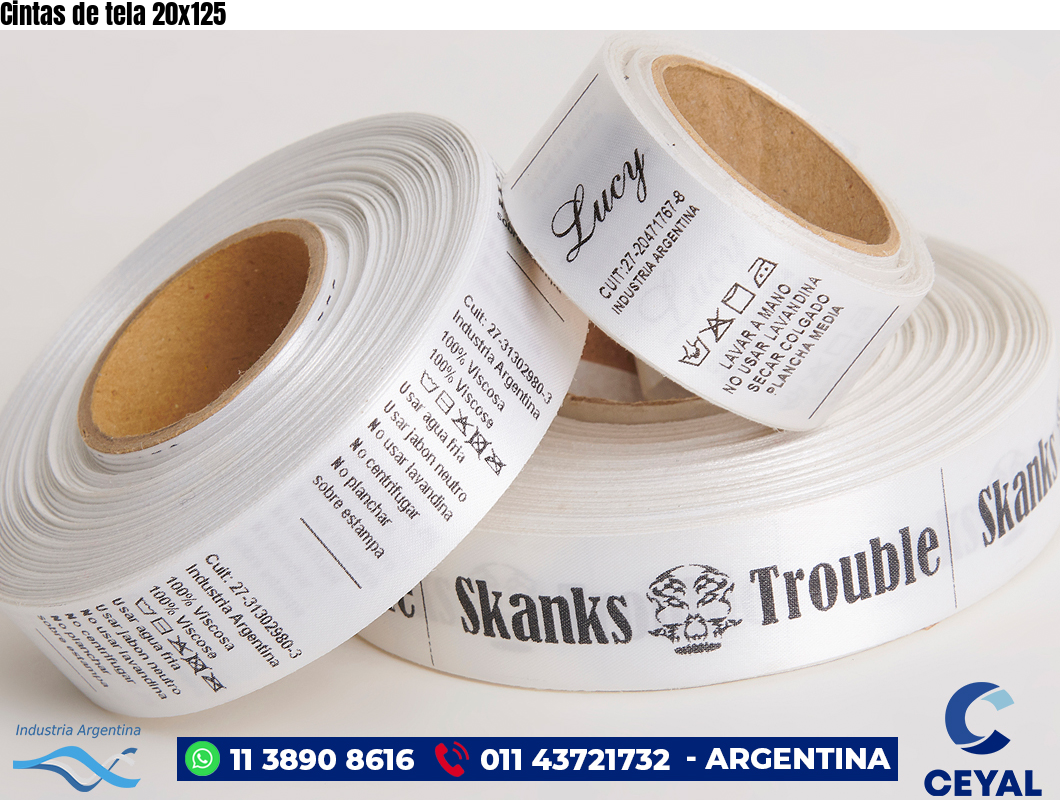 Cintas de tela 20×125