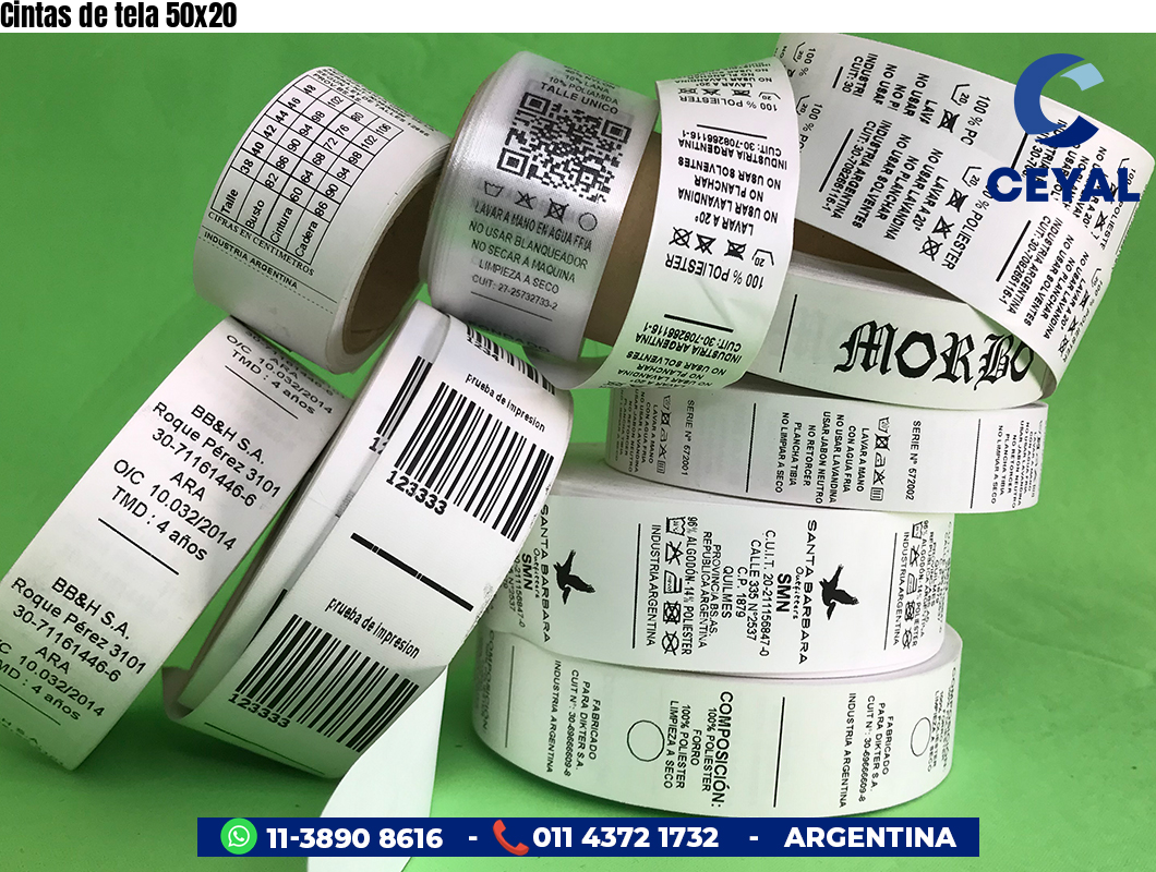 Cintas de tela 50×20
