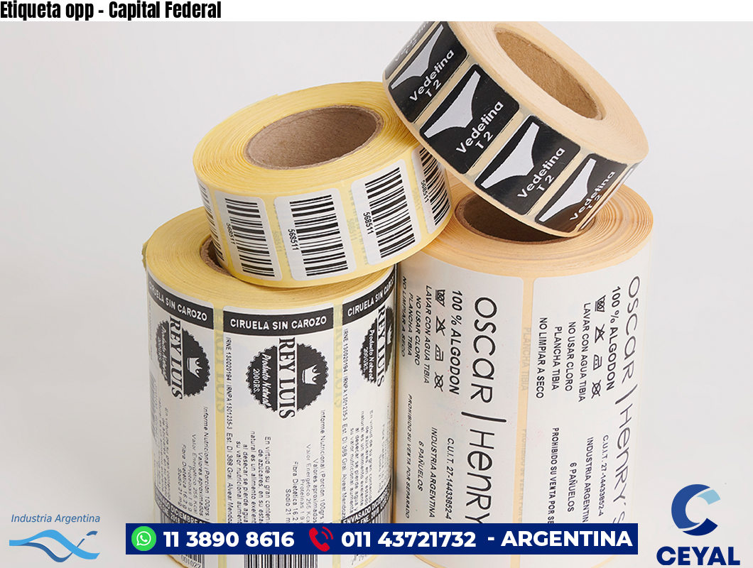 Etiqueta opp - Capital Federal