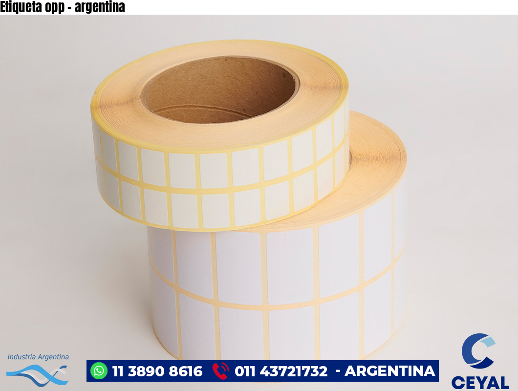 Etiqueta opp - argentina