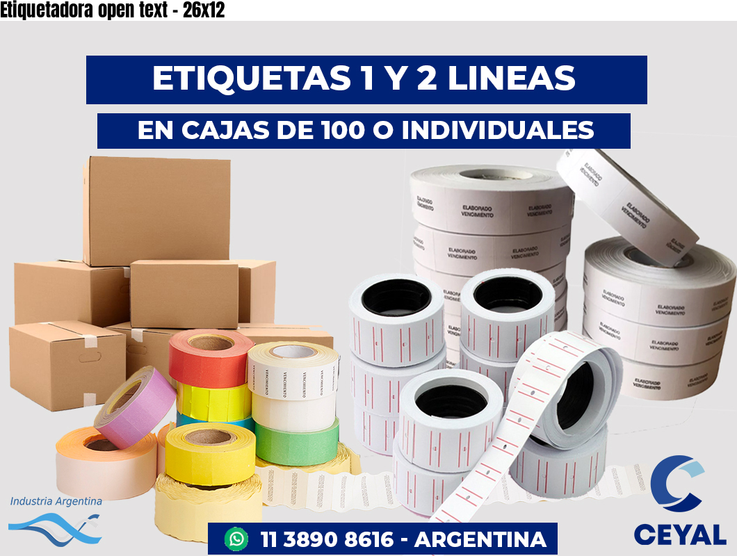 Etiquetadora open text - 26x12