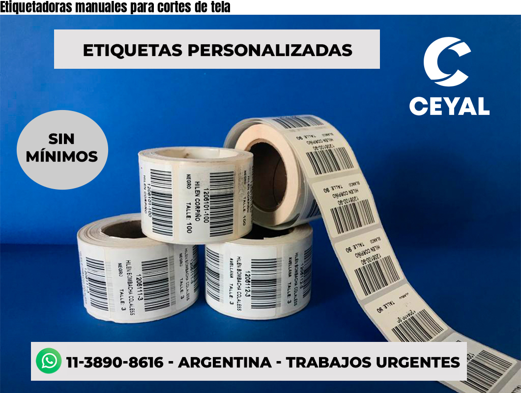 Etiquetadoras manuales para cortes de tela