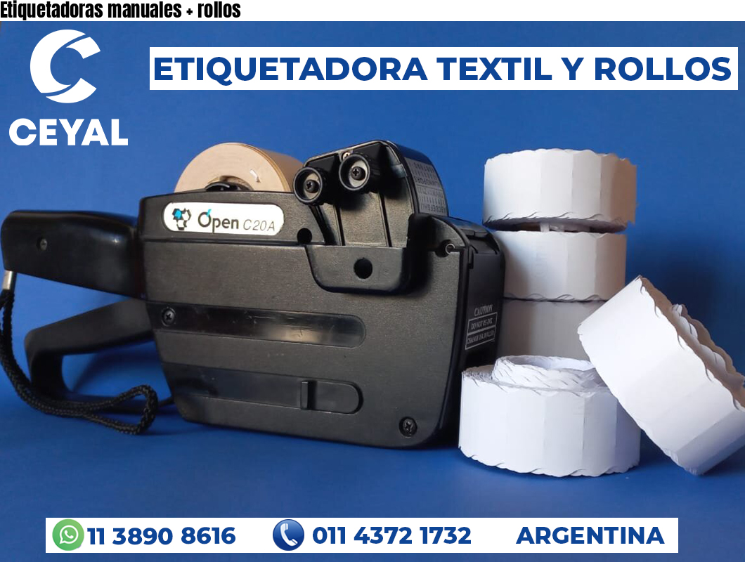 Etiquetadoras manuales + rollos