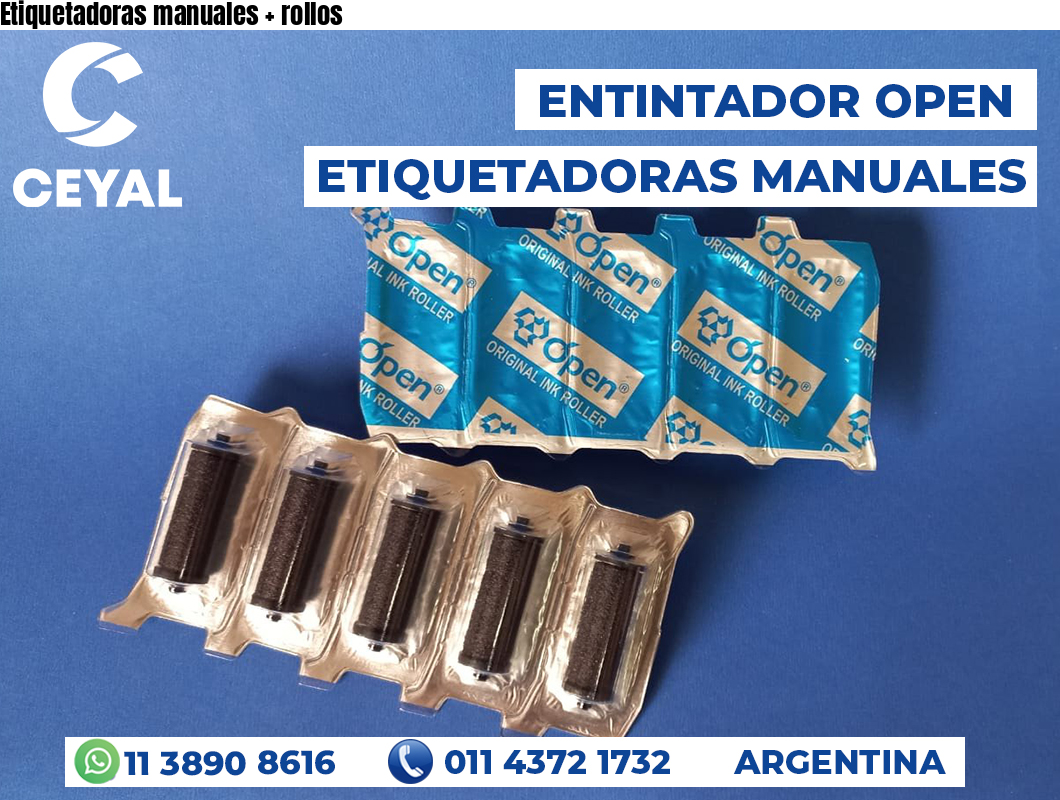 Etiquetadoras manuales + rollos