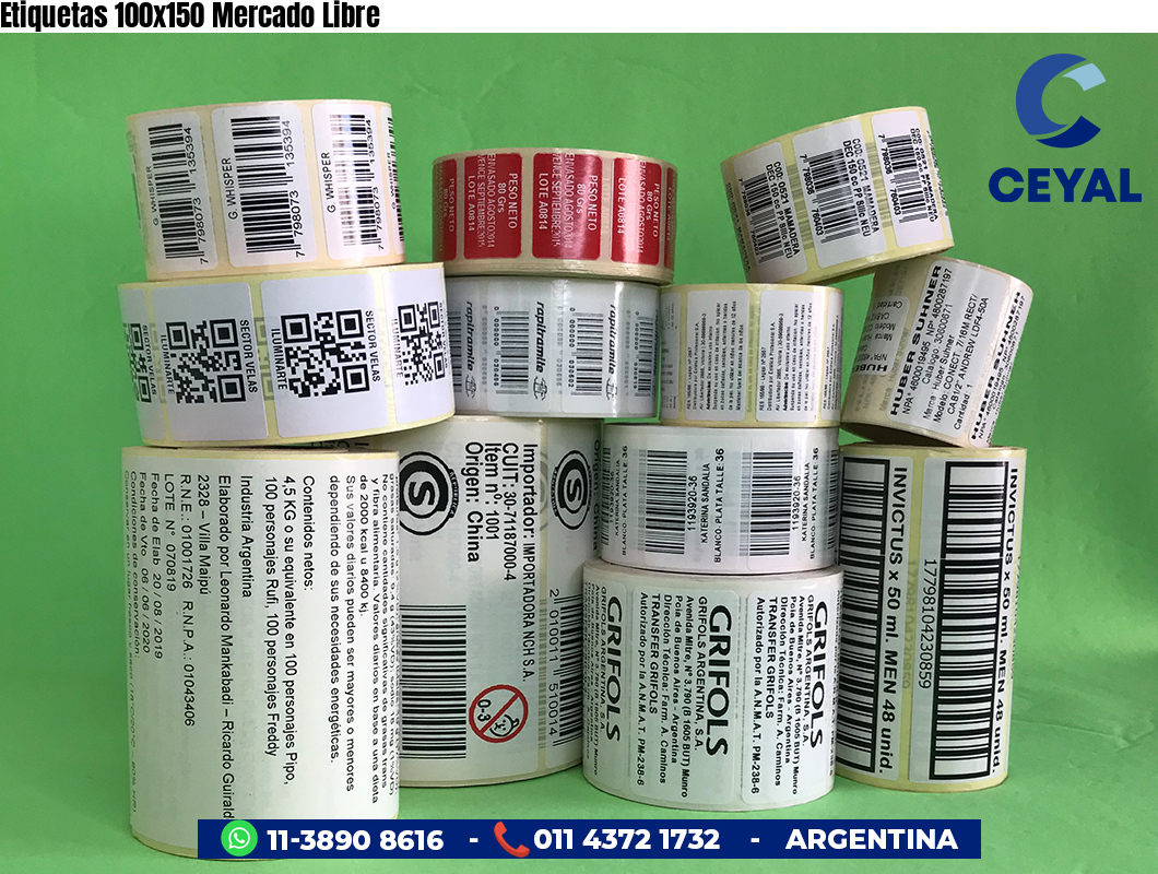 Etiquetas 100x150 Mercado Libre