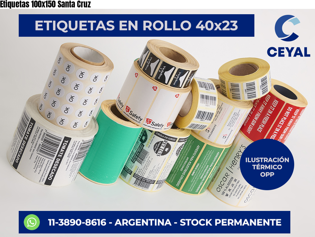 Etiquetas 100×150 Santa Cruz
