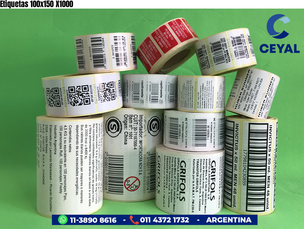 Etiquetas 100x150 X1000