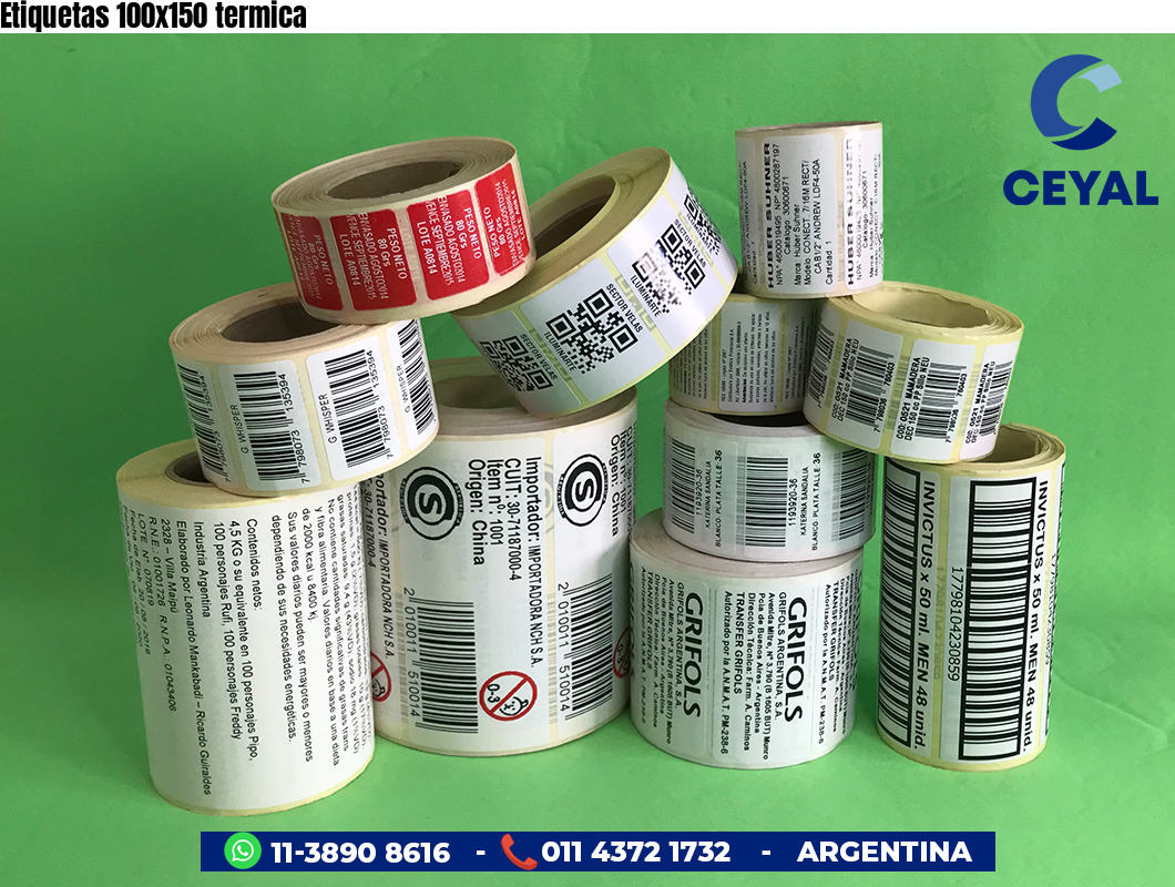 Etiquetas 100x150 termica