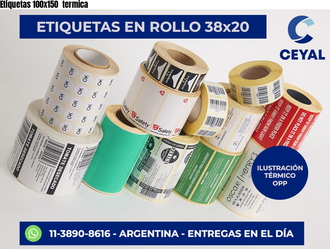 Etiquetas 100×150  termica