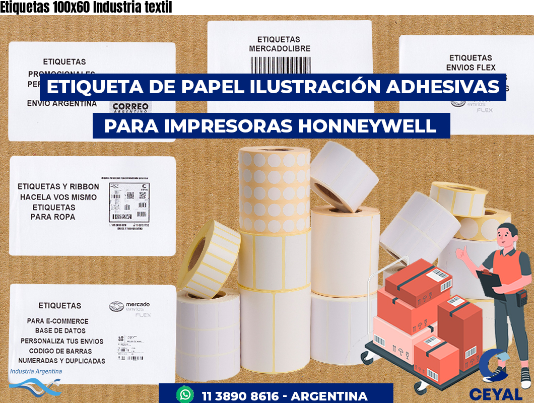 Etiquetas 100x60 Industria textil