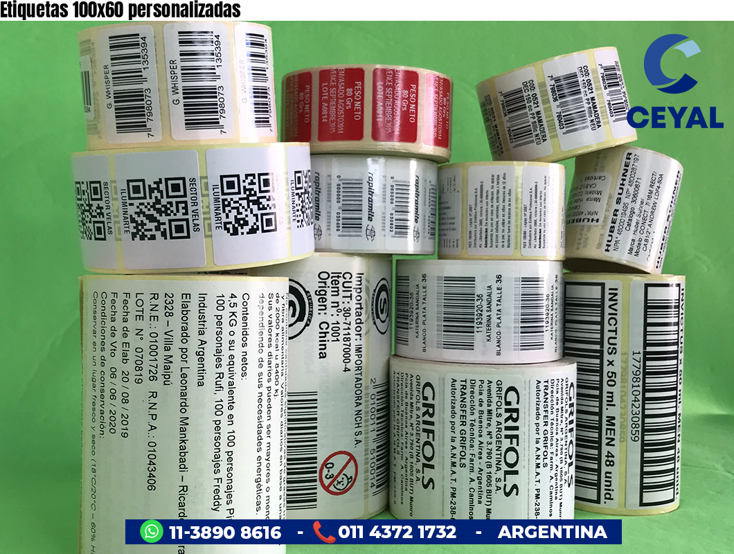 Etiquetas 100x60 personalizadas