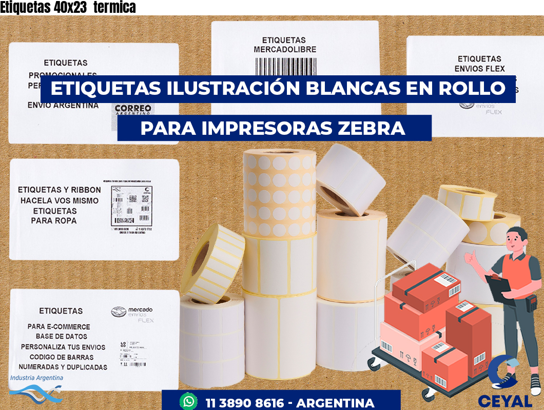 Etiquetas 40x23  termica