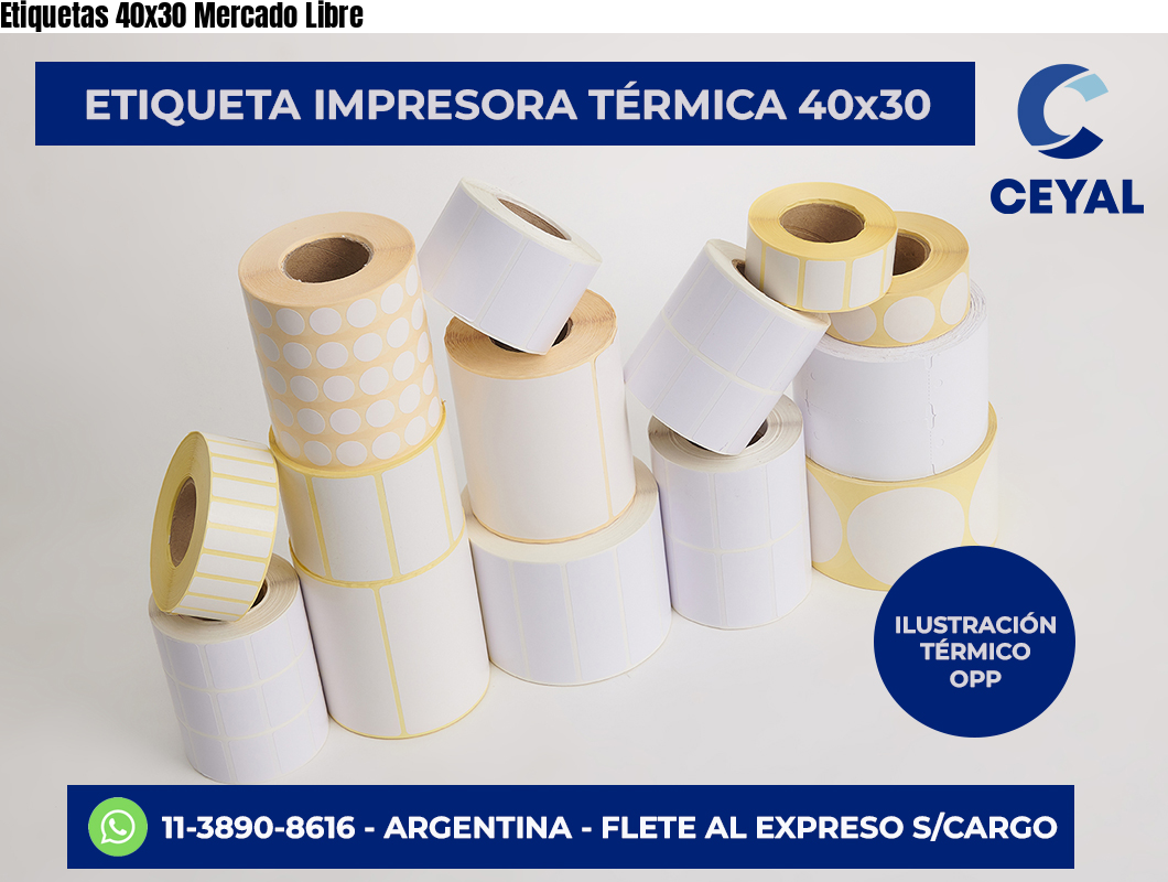 Etiquetas 40×30 Mercado Libre