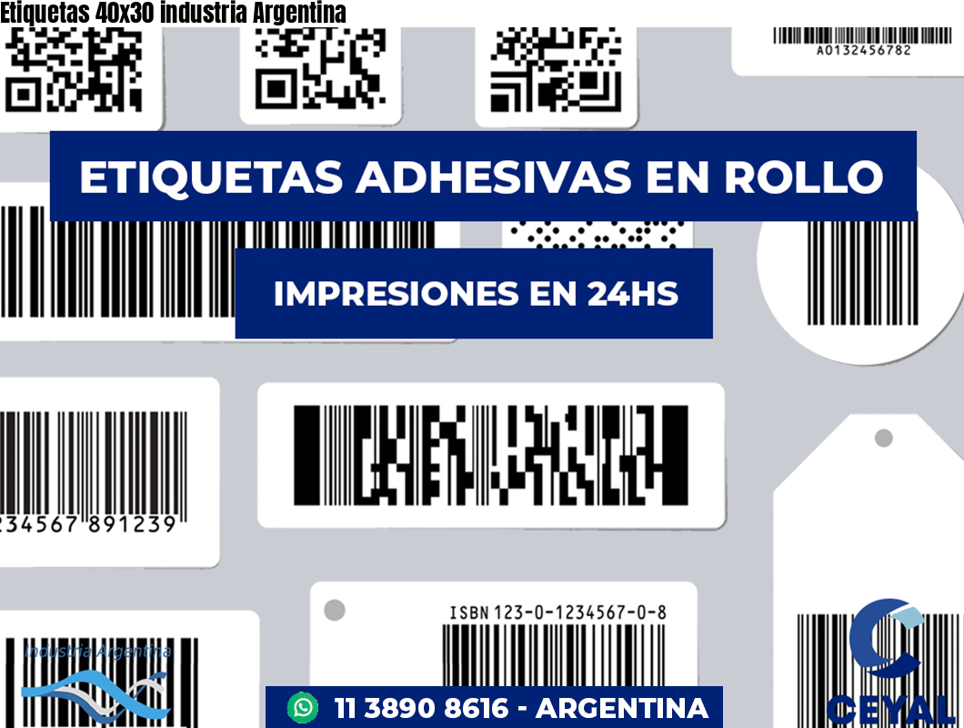 Etiquetas 40x30 industria Argentina