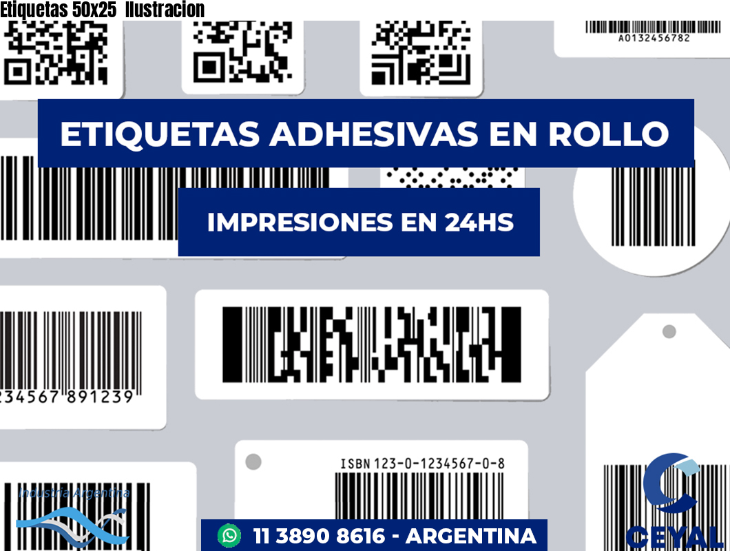Etiquetas 50x25 Ilustracion