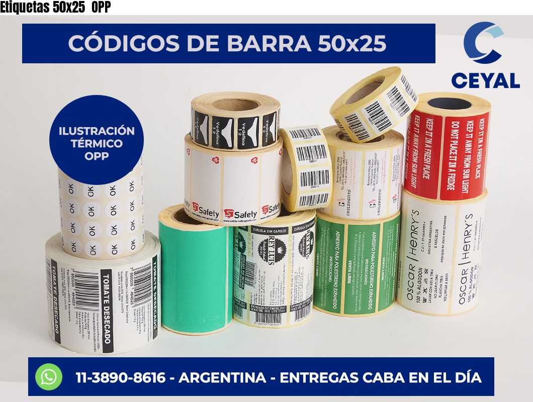 Etiquetas 50×25  OPP