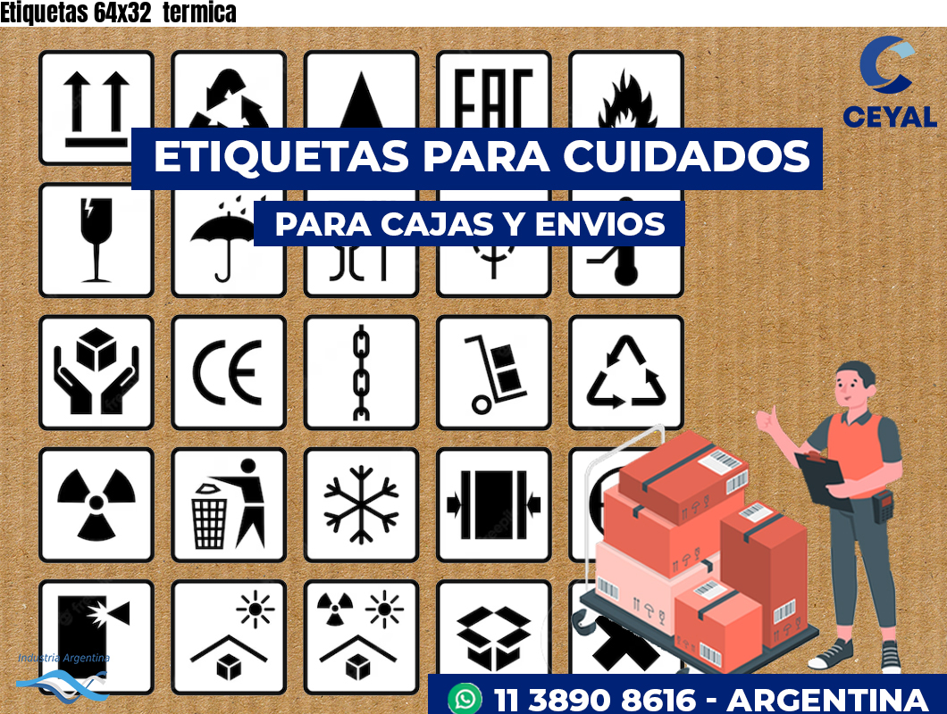 Etiquetas 64x32  termica