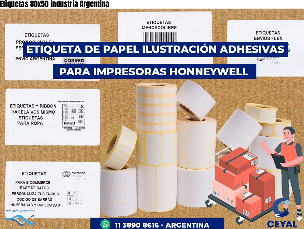 Etiquetas 80x50 industria Argentina