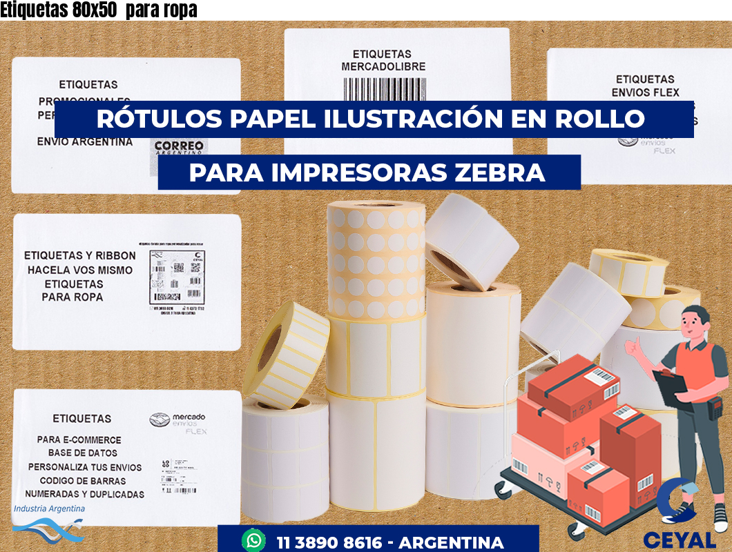 Etiquetas 80x50 para ropa
