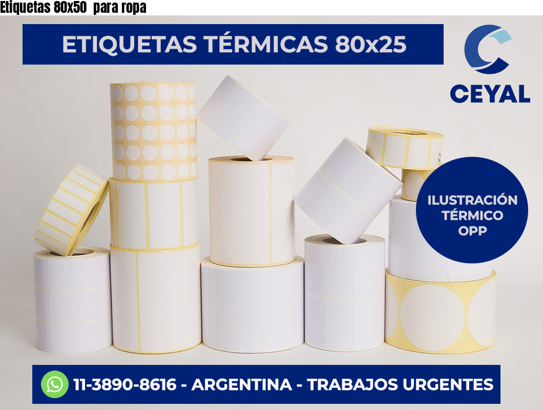 Etiquetas 80×50  para ropa