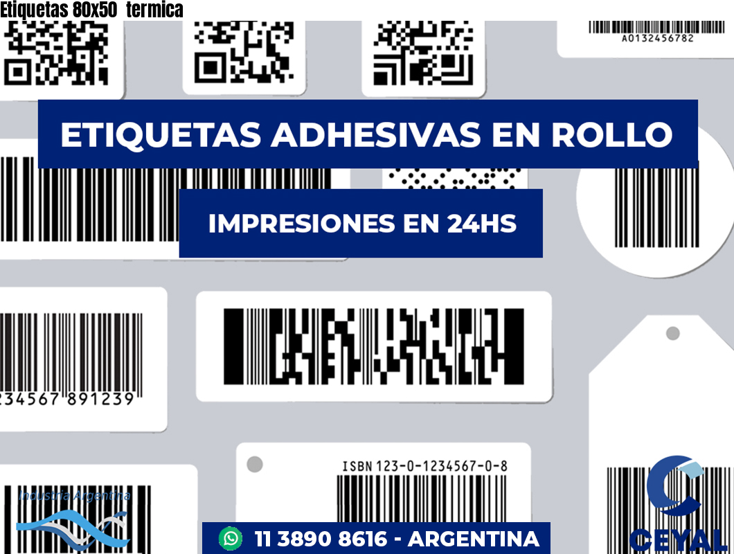 Etiquetas 80x50 termica