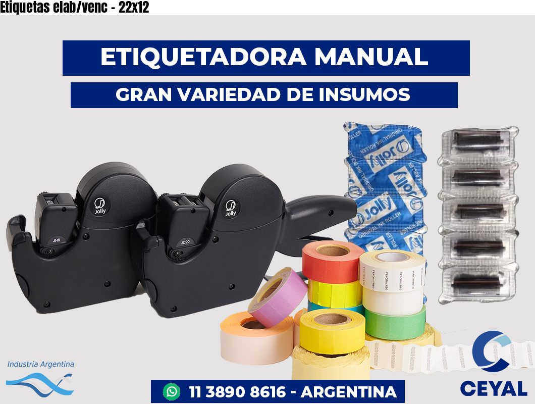 Etiquetas elab/venc - 22x12