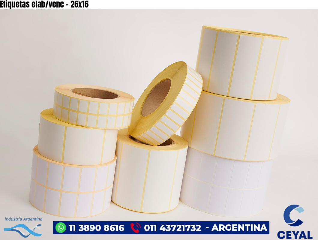 Etiquetas elab/venc - 26x16