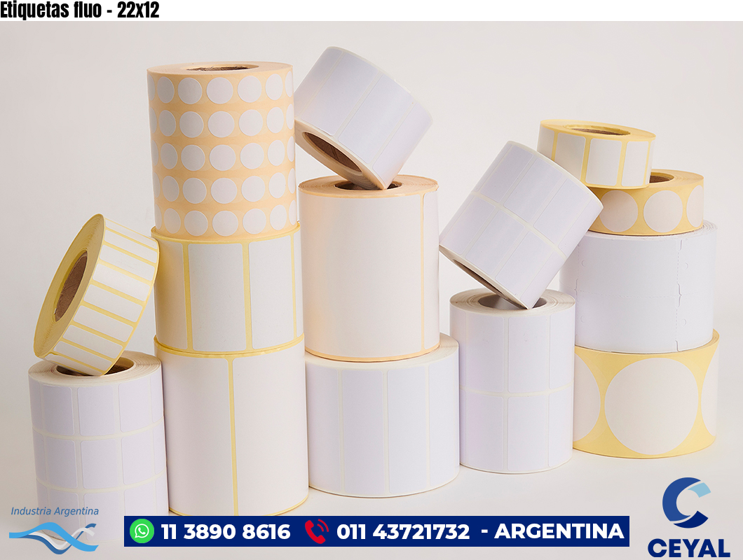 Etiquetas fluo - 22x12