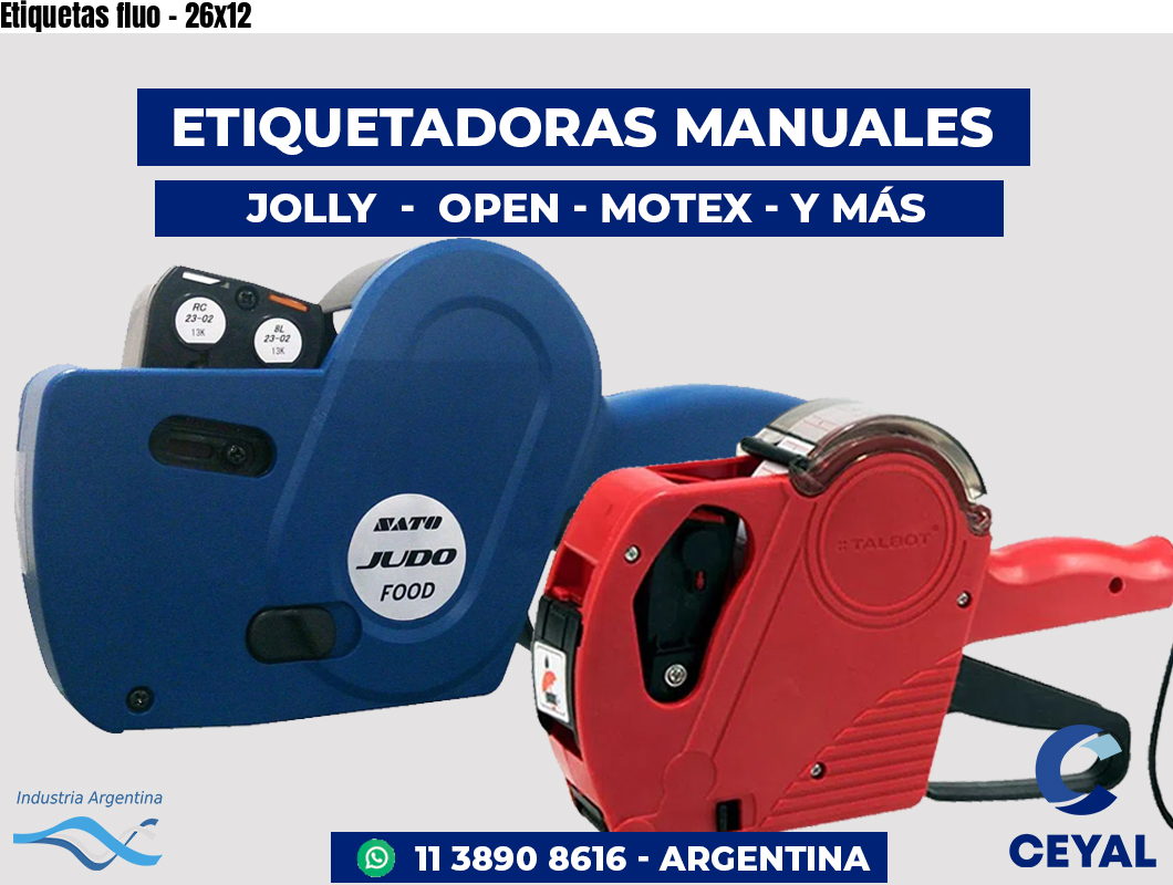 Etiquetas fluo - 26x12