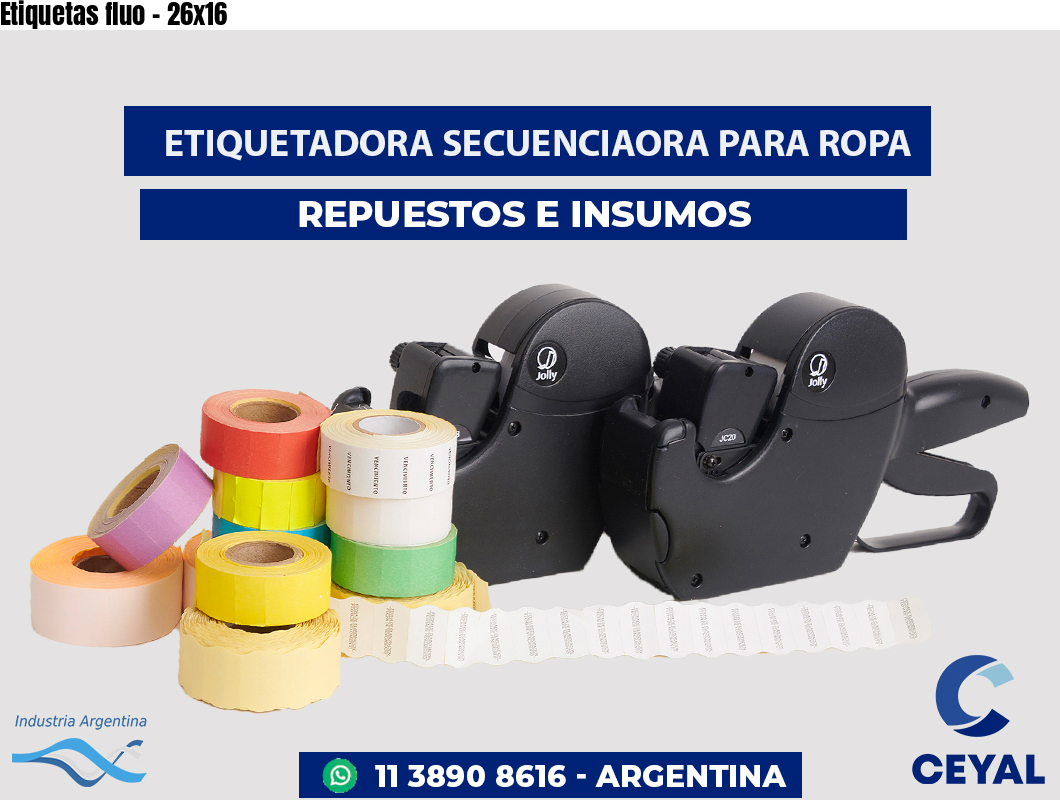 Etiquetas fluo - 26x16