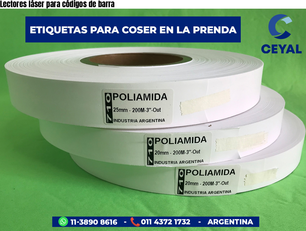 Lectores láser para códigos de barra