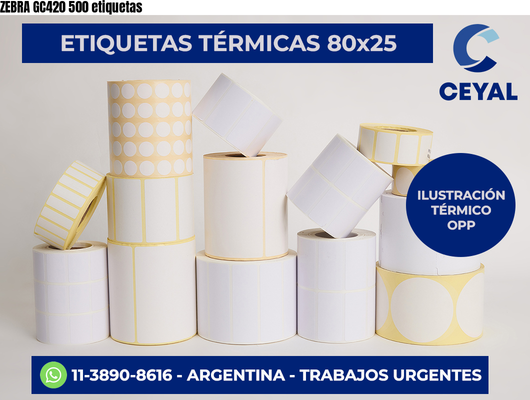 ZEBRA GC420 500 etiquetas