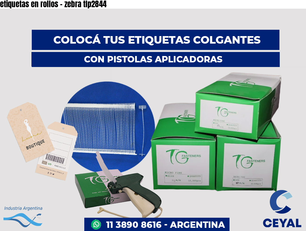 etiquetas en rollos - zebra tlp2844