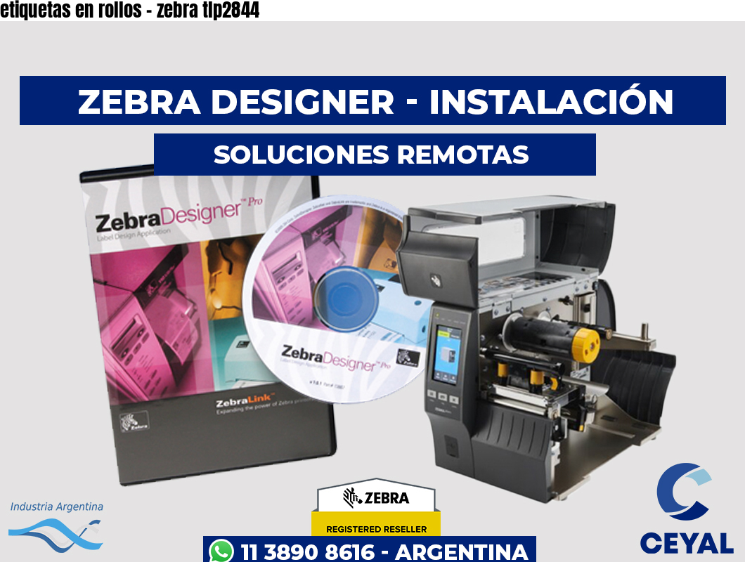 etiquetas en rollos - zebra tlp2844